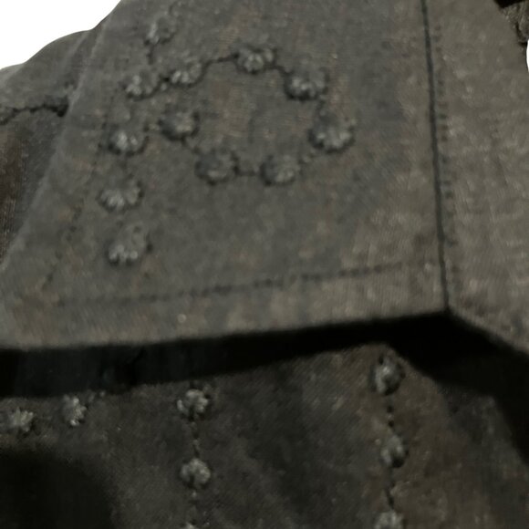 Jones New York Signature Black Linen Textured Shirt (Petite P/M) - Picture 6 of 10